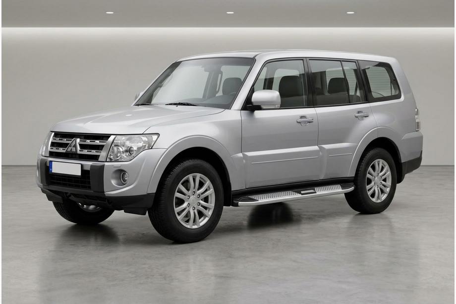 Mitsubishi Pajero Wagon IV 2006-2021 рр. Бокові пороги Mevsim Grey (2 шт., Алюміній) Фото 1