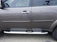 Mitsubishi Pajero Sport 2008-2015 рр. Бокові пороги Mevsim Grey (2 шт., Алюміній) фото 2