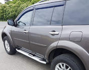Mitsubishi Pajero Sport 2008-2015 рр. Бокові пороги Mevsim Grey (2 шт., Алюміній) фото 3