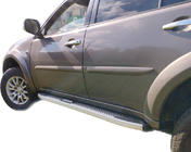 Mitsubishi Pajero Sport 2008-2015 рр. Бокові пороги Mevsim Grey (2 шт., Алюміній) фото 4