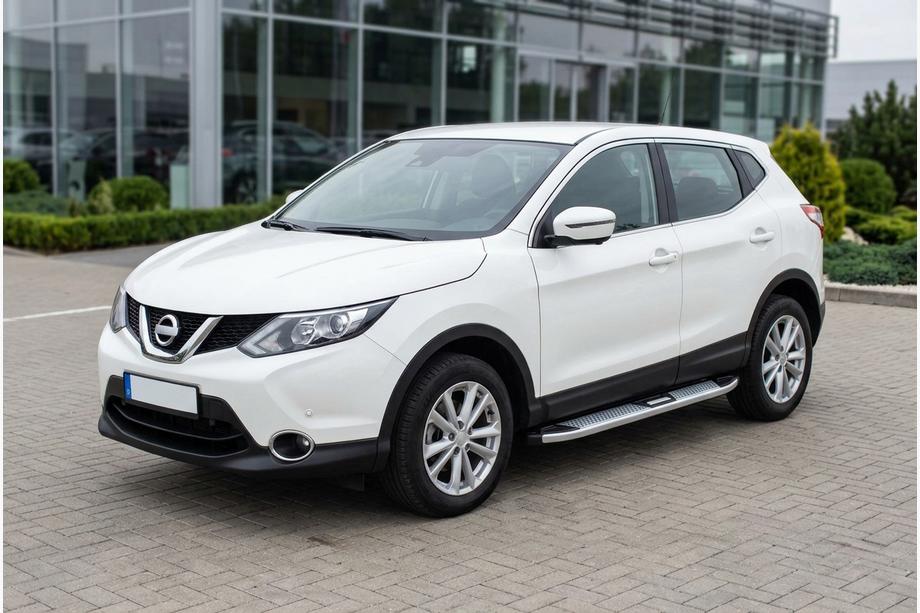 Nissan Qashqai 2014-2021 рр. Бокові пороги Mevsim Grey (2 шт., Алюміній) Фото 1
