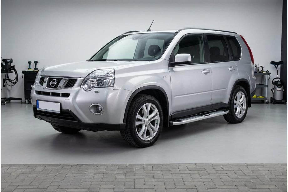 Nissan X-trail T31 2007-2014 рр. Бокові пороги Mevsim Grey (2 шт., Алюміній)
