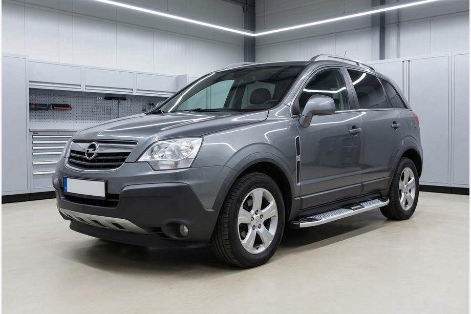 Opel Antara 2006-2017 рр. Бокові пороги Mevsim Grey (2 шт., Алюміній) Фото 1