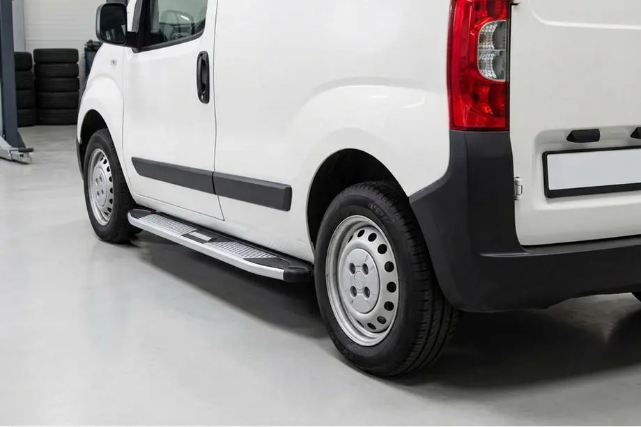 Peugeot Bipper 2008-2017 рр. Бокові пороги Mevsim Grey (2 шт., Алюміній) Фото 1