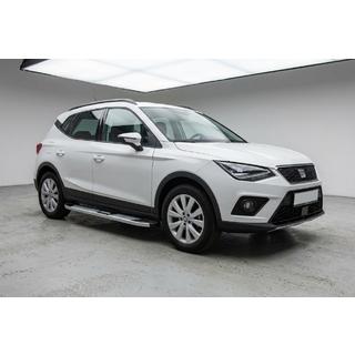 Бокові пороги Mevsim Grey (2 шт., Алюміній) Seat Arona 2017- рр. фото 1