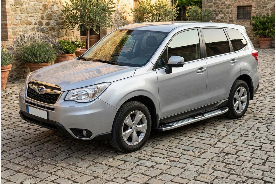 Subaru Forester 2013-2018 рр. Бокові пороги Mevsim Grey (2 шт., Алюміній) Фото 1