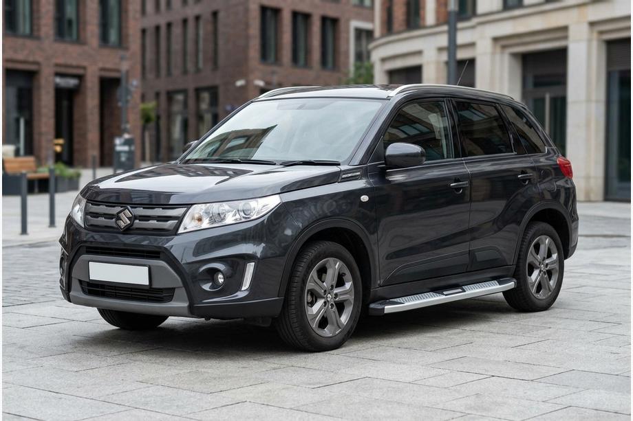Suzuki Vitara 2015- рр. Бокові пороги Mevsim Grey (2 шт., Алюміній) Фото 1