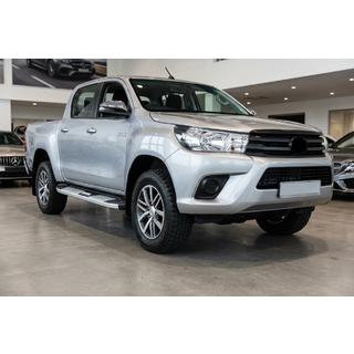 Бокові пороги Mevsim Grey (2 шт., Алюміній) Toyota Hilux 2015- рр. фото 1