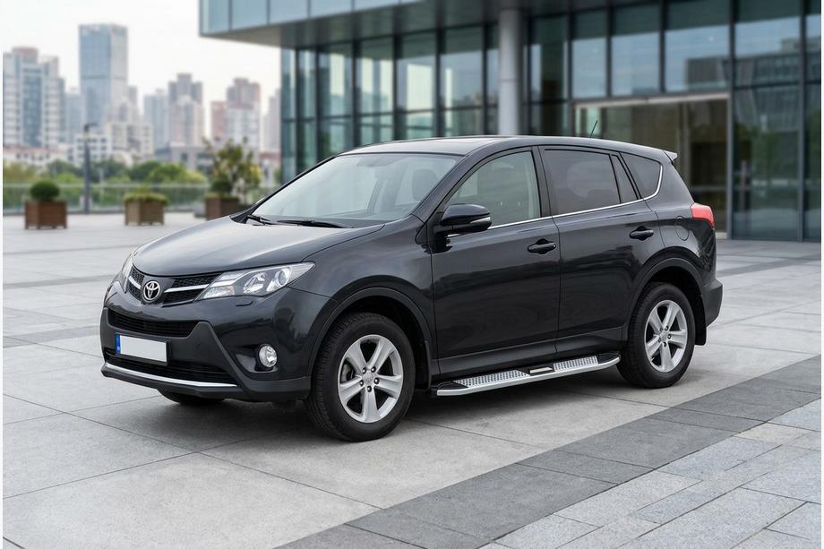Toyota Rav 4 2013-2018 рр. Бокові пороги Mevsim Grey (2 шт., Алюміній) Фото 1