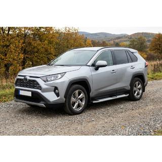 Бокові пороги Mevsim Grey (2 шт., Алюміній) Toyota Rav 4 2019-2025 рр. фото 1