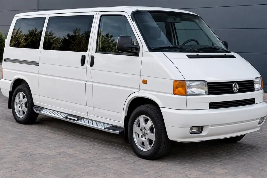 Volkswagen T4 Transporter 1990-2003 рр. Бокові пороги Mevsim Grey (2 шт., Алюміній) Фото 1