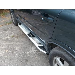 Volvo XC90 2002-2016 рр. Бокові пороги Mevsim Grey (2 шт., Алюміній)