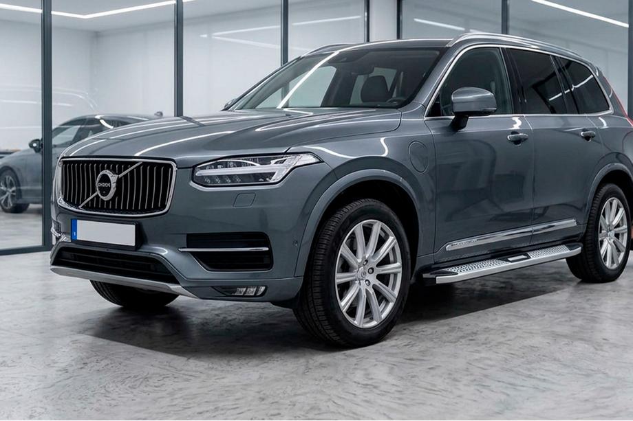 Volvo XC90 2015- рр. Бокові пороги Mevsim Grey (2 шт., Алюміній) Фото 1