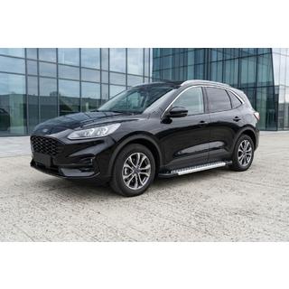 Бокові пороги Vision New Grey (2 шт., Алюміній) Ford Kuga/Escape 2019- рр. фото 1
