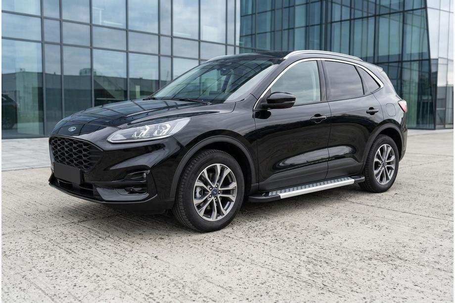 Ford Kuga/Escape 2019- рр. Бокові пороги Vision New Grey (2 шт., Алюміній) Фото 1