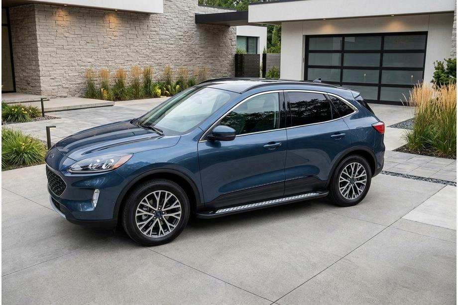 Ford Kuga/Escape 2019- рр. Бокові пороги Vision New Black (2 шт., Алюміній) Фото 1