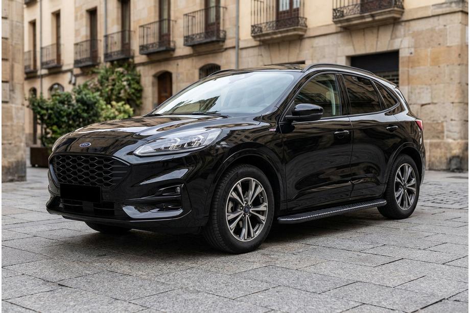 Ford Kuga/Escape 2019- рр. Бокові пороги Bosphore Black (2 шт., Алюміній) Image