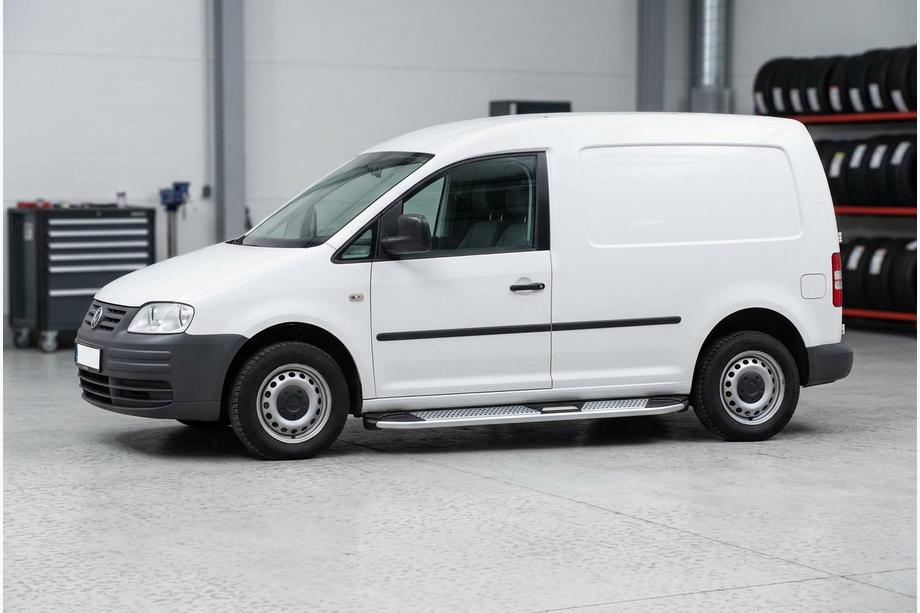 Volkswagen Caddy 2004-2010 рр. Бокові пороги Mevsim Grey (2 шт., Алюміній) Максі база Фото 1