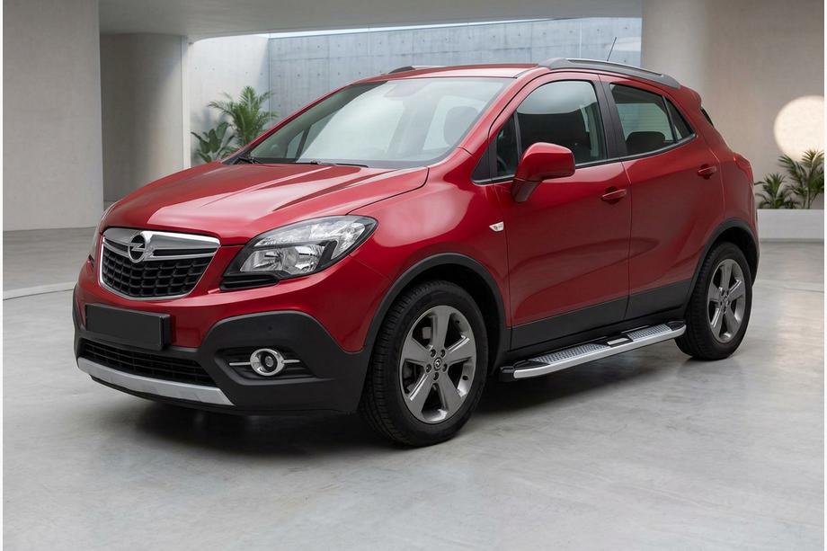 Opel Mokka 2012-2021 рр. Бокові пороги Mevsim Grey (2 шт., Алюміній) Фото 1