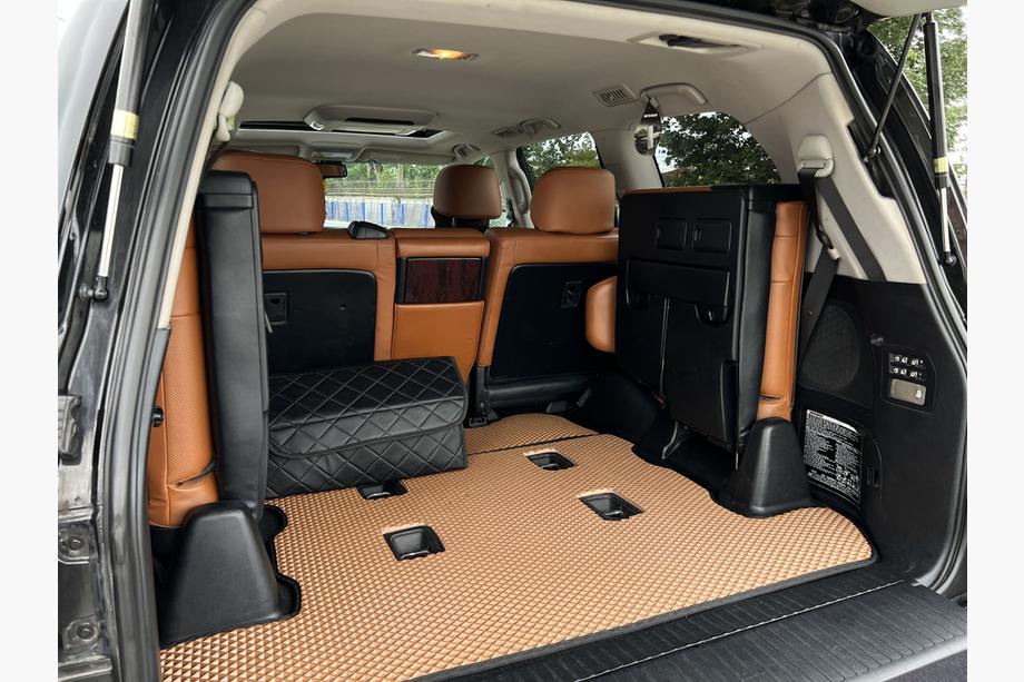 Toyota Land Cruiser 200 2007-2021 рр. Килимок багажника 2 шт (EVA, 7 місць, цегляний) Фото 2