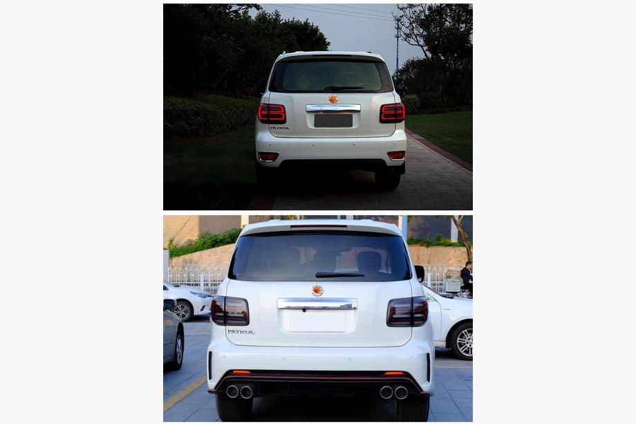 Nissan Patrol Y62 2010-2024 рр. Задні LED ліхтарі 2010-2021 (Black-Sequential) Фото 5