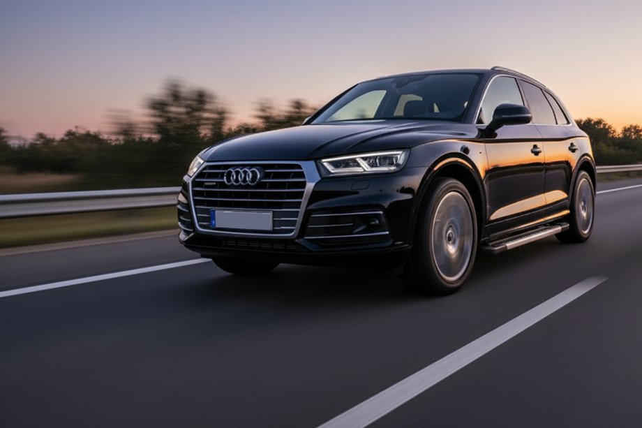 Audi Q5 2017-2025 рр. Бокові пороги Vision New Grey (2 шт., Алюміній) Фото 1