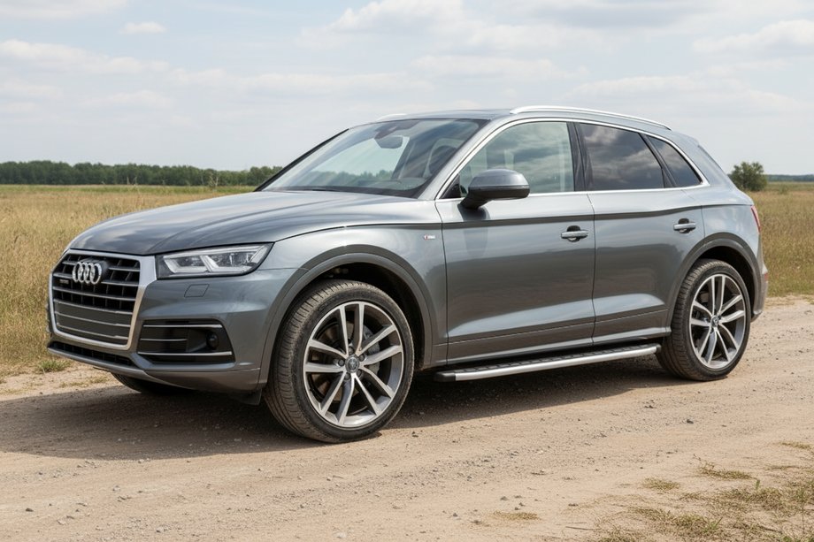 Audi Q5 2017-2025 рр. Бокові пороги Fullmond (2 шт., Алюміній) Фото 1