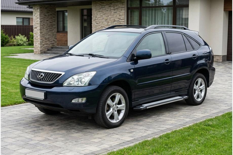 Lexus RX 2003-2009 рр. Бокові пороги Rainbow (2 шт., Алюміній) Фото 1