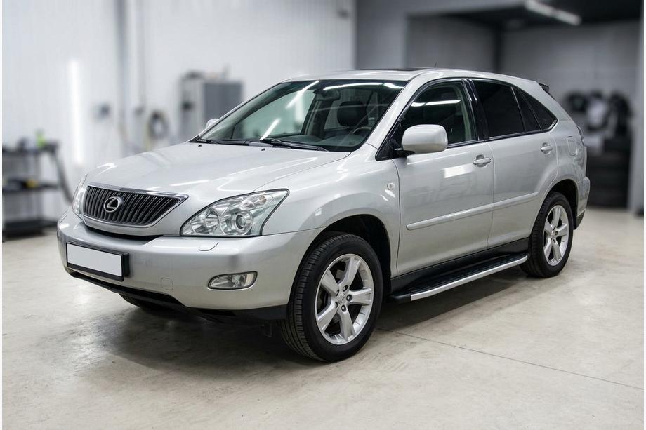 Lexus RX 2003-2009 рр. Бокові пороги Fullmond (2 шт., Алюміній) Фото 1