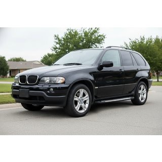 Бокові пороги Line (2 шт, алюм.) BMW X5 E53 1999-2006 рр. фото 1