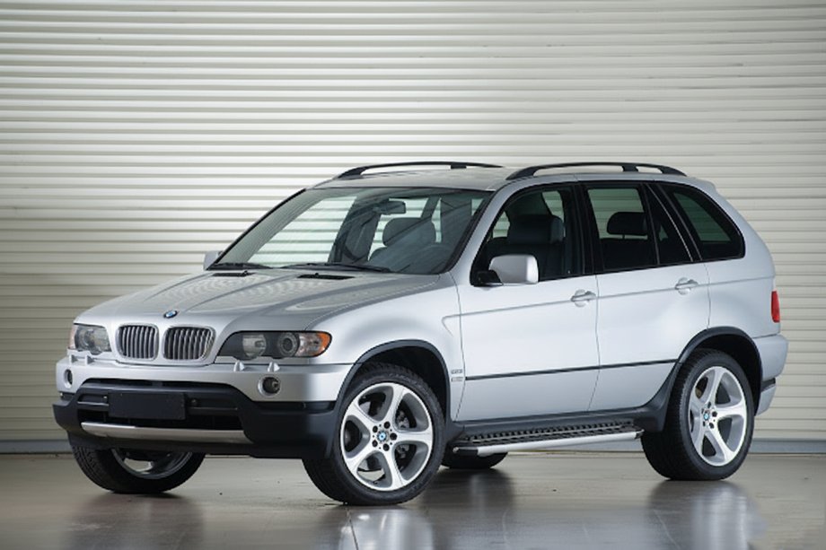 BMW X5 E53 1999-2006 рр. Бокові пороги Tayga Grey (2 шт, алюм.) Image
