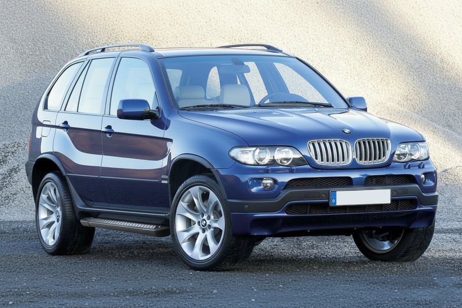 BMW X5 E53 1999-2006 рр. Бокові пороги Vision New Black (2 шт, алюм.) Image