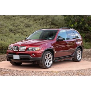 Бокові пороги Maya Red (2 шт, алюм.) BMW X5 E53 1999-2006 рр. фото 1