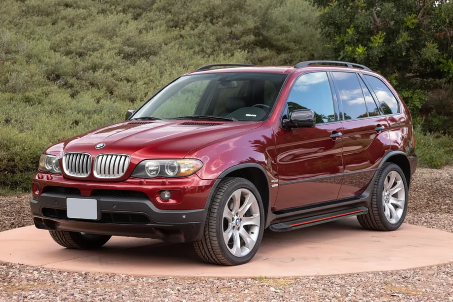 BMW X5 E53 1999-2006 рр. Бокові пороги Maya Red (2 шт, алюм.) Image