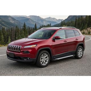Бокові пороги Line (2 шт., Алюміній) Jeep Cherokee KL 2013- рр. фото 1