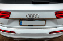 Audi Q7 2015-2026 рр. Накладка на задній бампер Carmos (нерж) фото 4