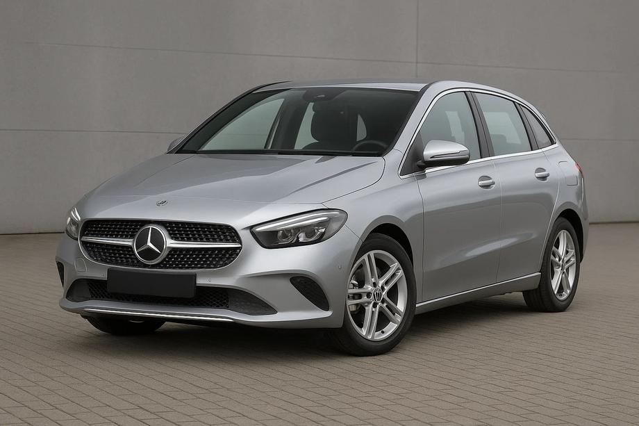 Mercedes B-class W247 2019- рр. Передня решітка Diamond Silver (для Base) Image