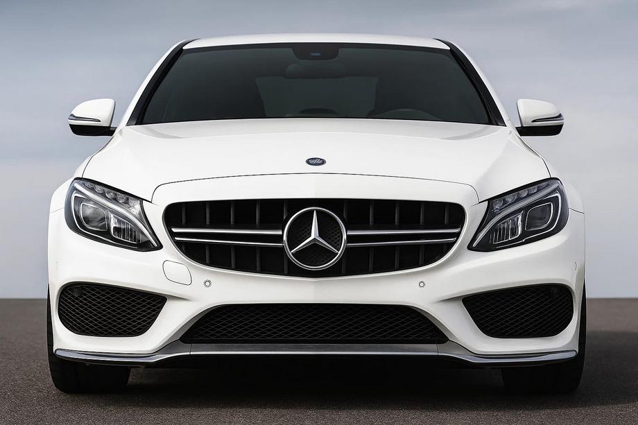 Mercedes C-class W205 2014-2021 рр. Передня решітка C63-design (для Avantgarde/AMG-Line/C43 AMG) 2014-2018, без камери Фото 2