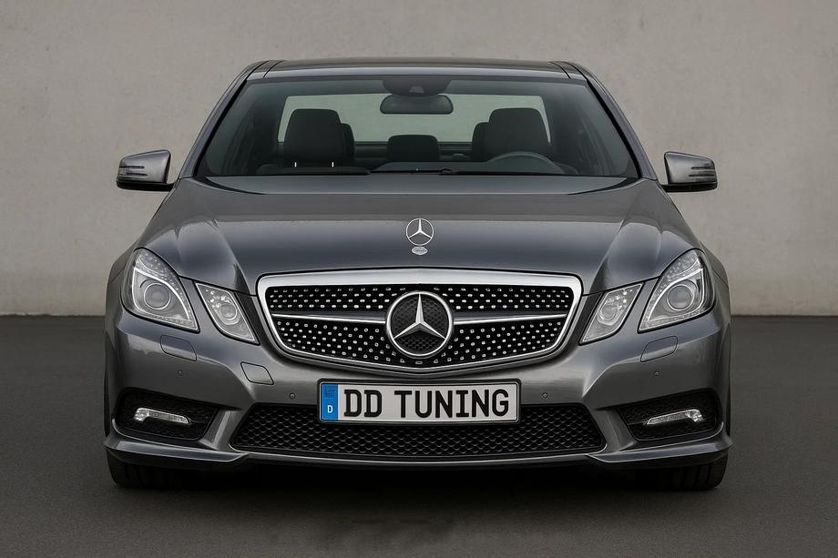 Mercedes E-class W212 2009-2016 рр. Передня решітка Diamond Silver (2009-2012) Фото 1