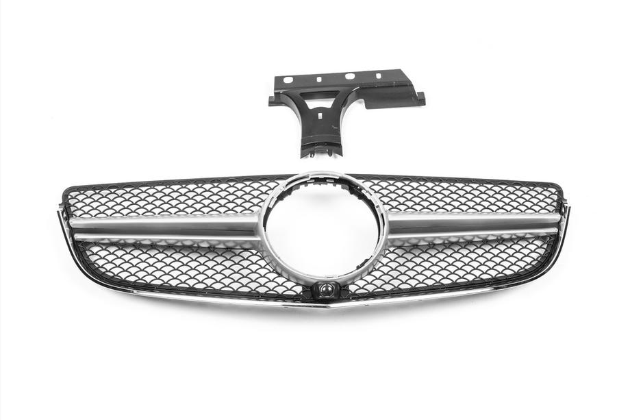 Mercedes E-class coupe C207 2010-2017 рр. Передня решітка (2014-2016, AMG Silver) Фото 2