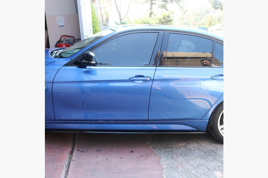 BMW 3 серія F30/F31 2012-2019 рр. Накладки на пороги EuroCap (під M-Sport пороги, чорний глянець) Фото 7