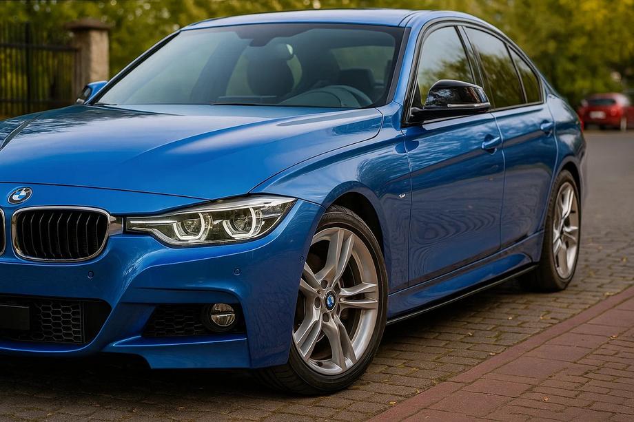 BMW 3 серія F30/F31 2012-2019 рр. Накладки на пороги EuroCap (під M-Sport пороги, чорний глянець) Фото 2