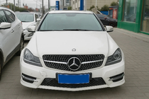 Mercedes C-class W204 2007-2015 рр. Передня решітка Diamond Silver фото 4