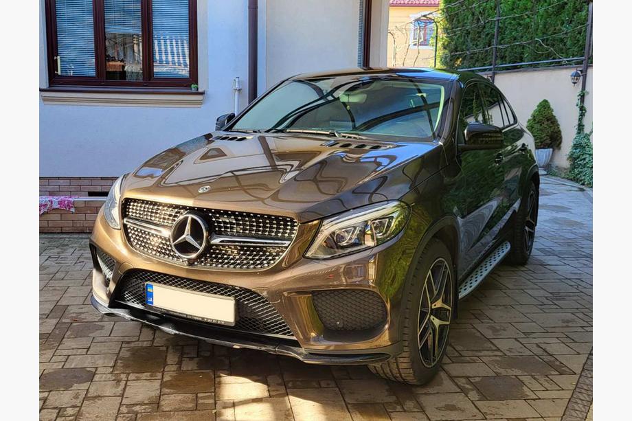 Mercedes GLE coupe C292 2015-2019 рр. Тюнінг решітка радіатора (Diamond Black) Без камери Фото 2