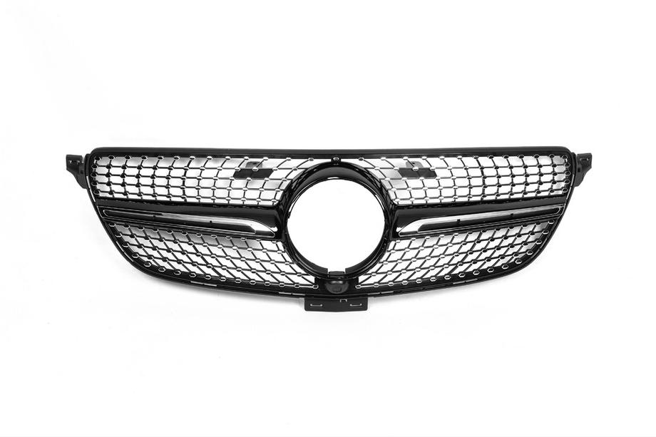 Mercedes GLE coupe C292 2015-2019 рр. Тюнінг решітка радіатора (Diamond Black) Без камери Фото 4