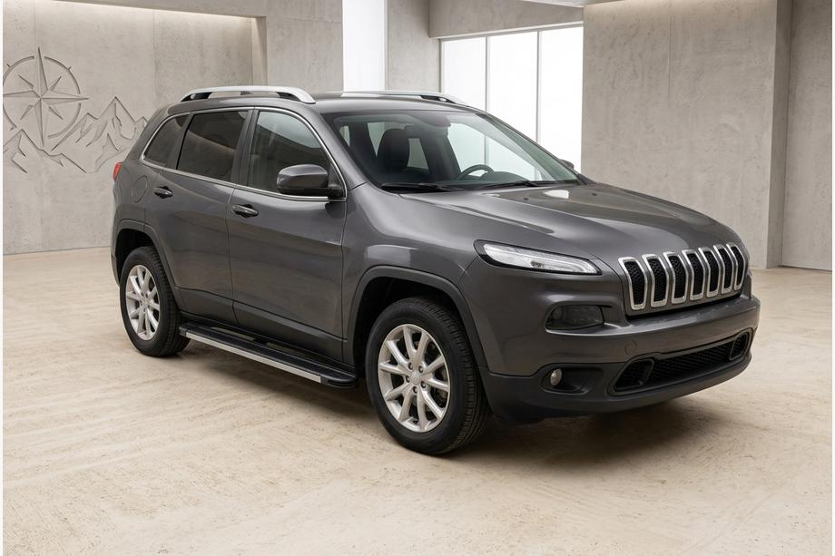Jeep Cherokee KL 2013- рр. Бокові пороги Maya V1 (2 шт., Алюміній) Фото 1