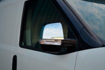 Fiat Doblo II 2010-2022 рр. Накладки на дзеркала (2 шт, нерж) фото 1