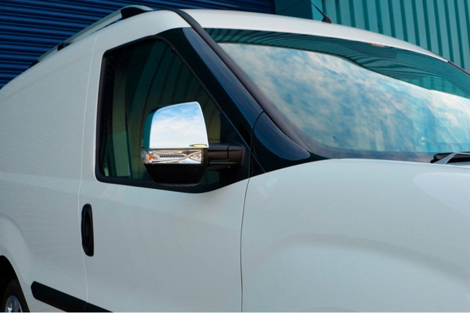 Fiat Doblo II 2010-2022 рр. Накладки на дзеркала (2 шт, нерж) OmsaLine - Італійська нержавійка Фото 6