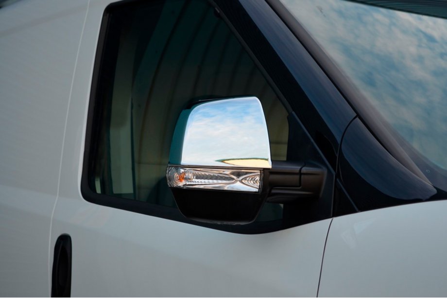 Opel Combo 2012-2018 рр. Накладки на дзеркала (2 шт, нерж) OmsaLine - Італійська нержавійка Image