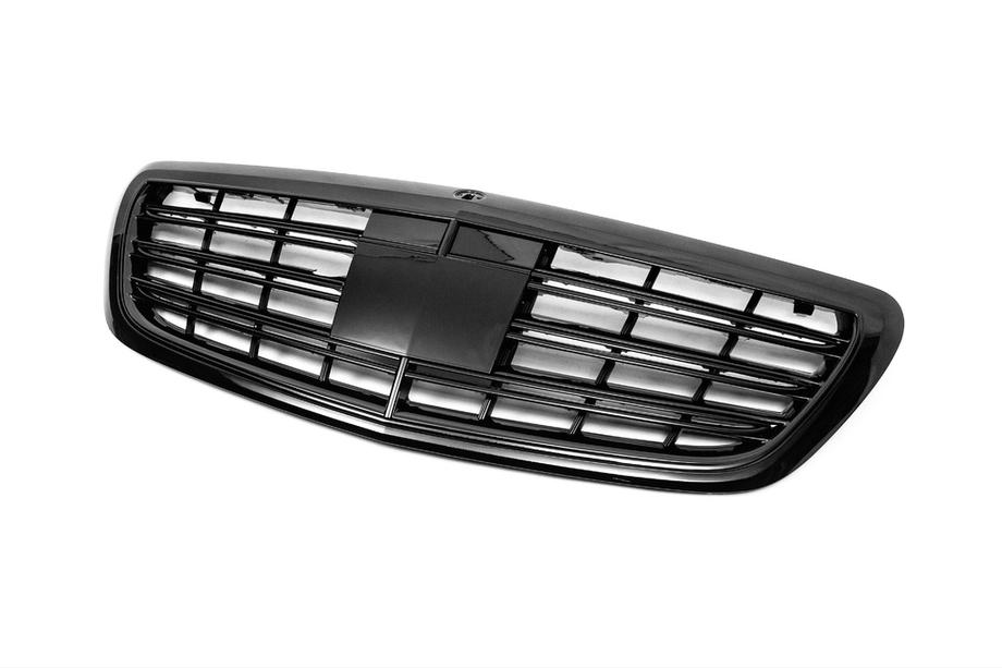 Mercedes S-class W222 2013-2022 рр. Решітка радіатора AMG Black Без NightVision Фото 2